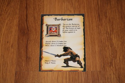 ugi games heroquest barbarian character card tarjeta barbaro