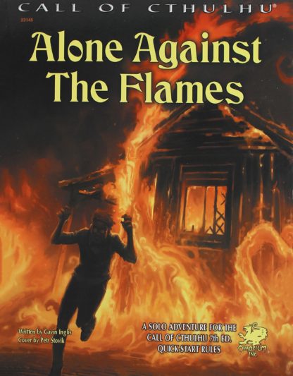 ugi games chaosium call cthulhu rpg book alone against flames
