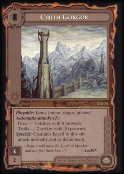 ugi games meccg the balrog cirith gorgor ICE Tolkien card