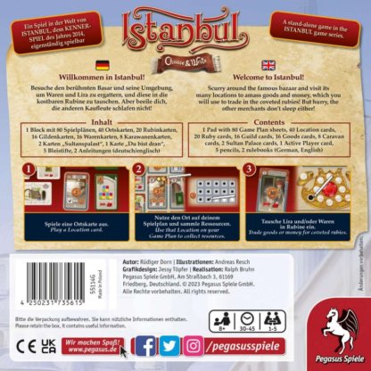 ugi games toys pegasus spiele istanbul choose and write english deutsch card